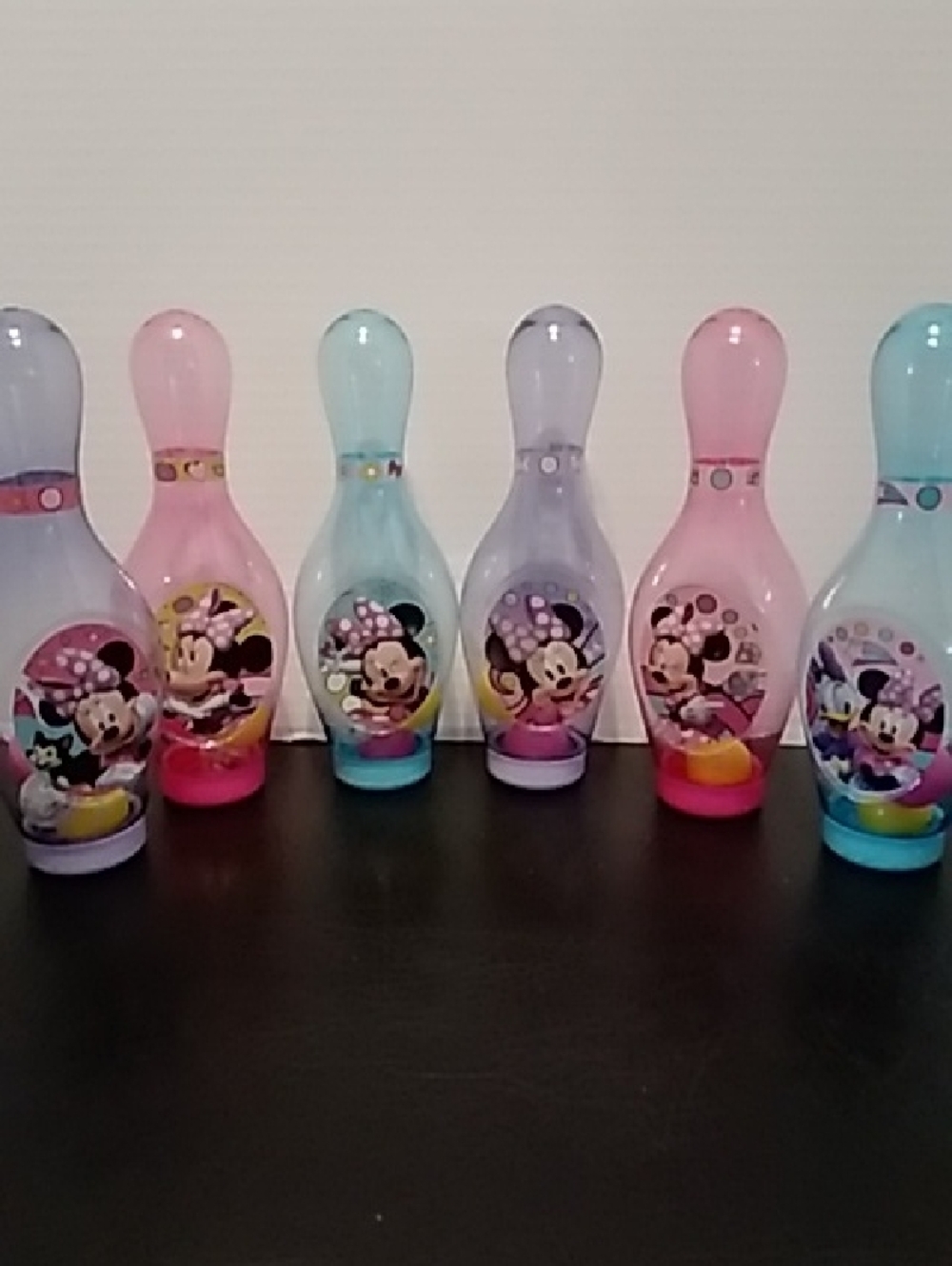Disney Minnie Mouse Plastic Bowling Pins - Pink, Light Blue, Lavender